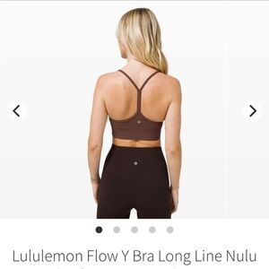 Lululemon Flow Y Bra Long line Nulu size 8